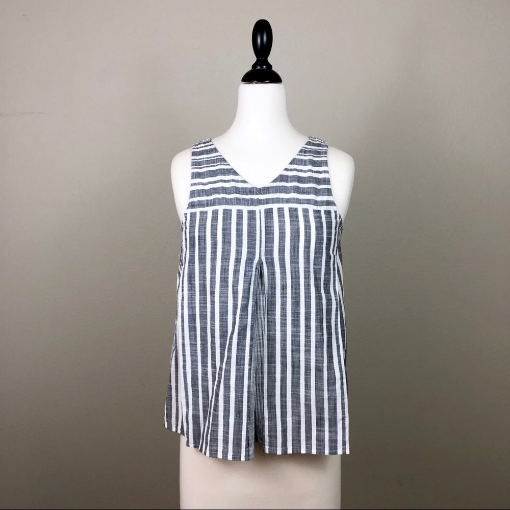 Madewell Mix Stripe Trapeze Top